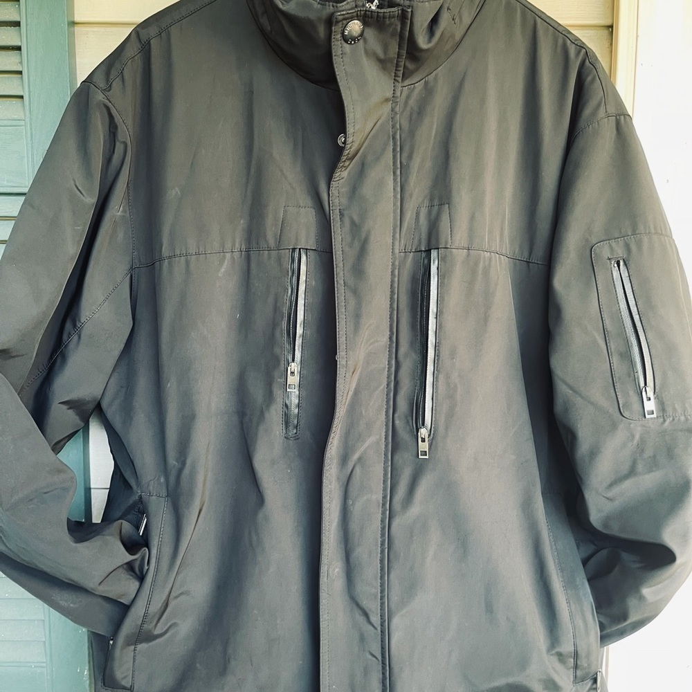 Mens Michael Kors zip out lining insulated jacket